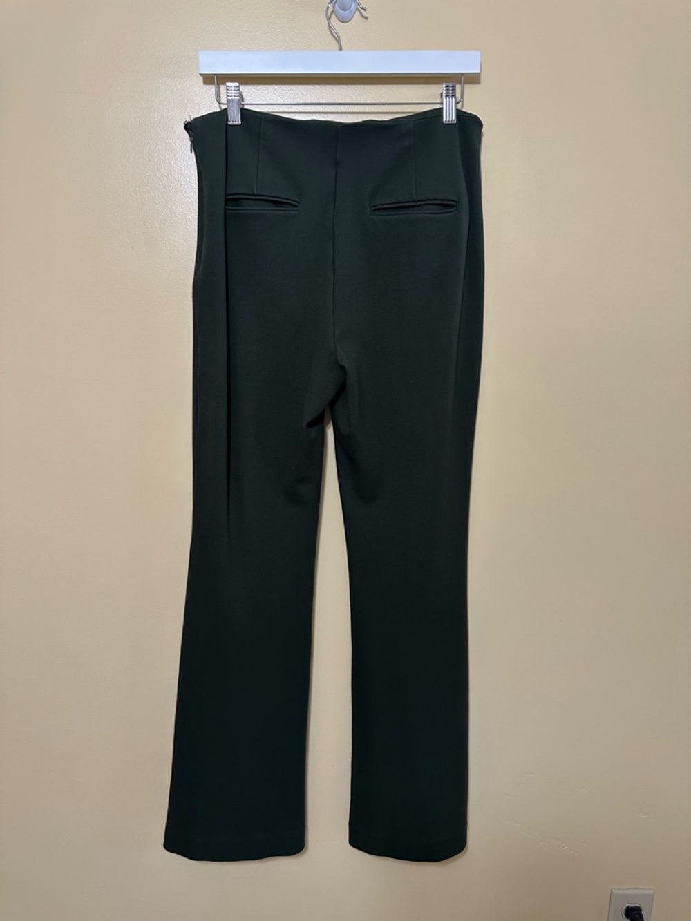 Ann Taylor High Rise Pleated Flare Sailor Pants Women 10 Dark Green - Picture 5 of 7